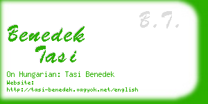 benedek tasi business card